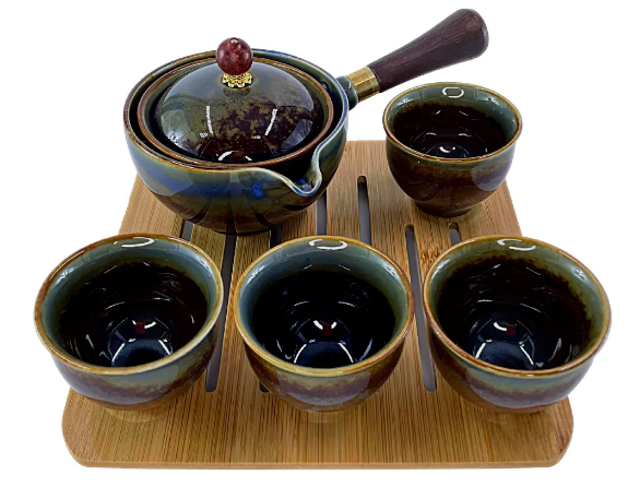фото Чайный сервиз переносной "императорский", шоколадный kuplace