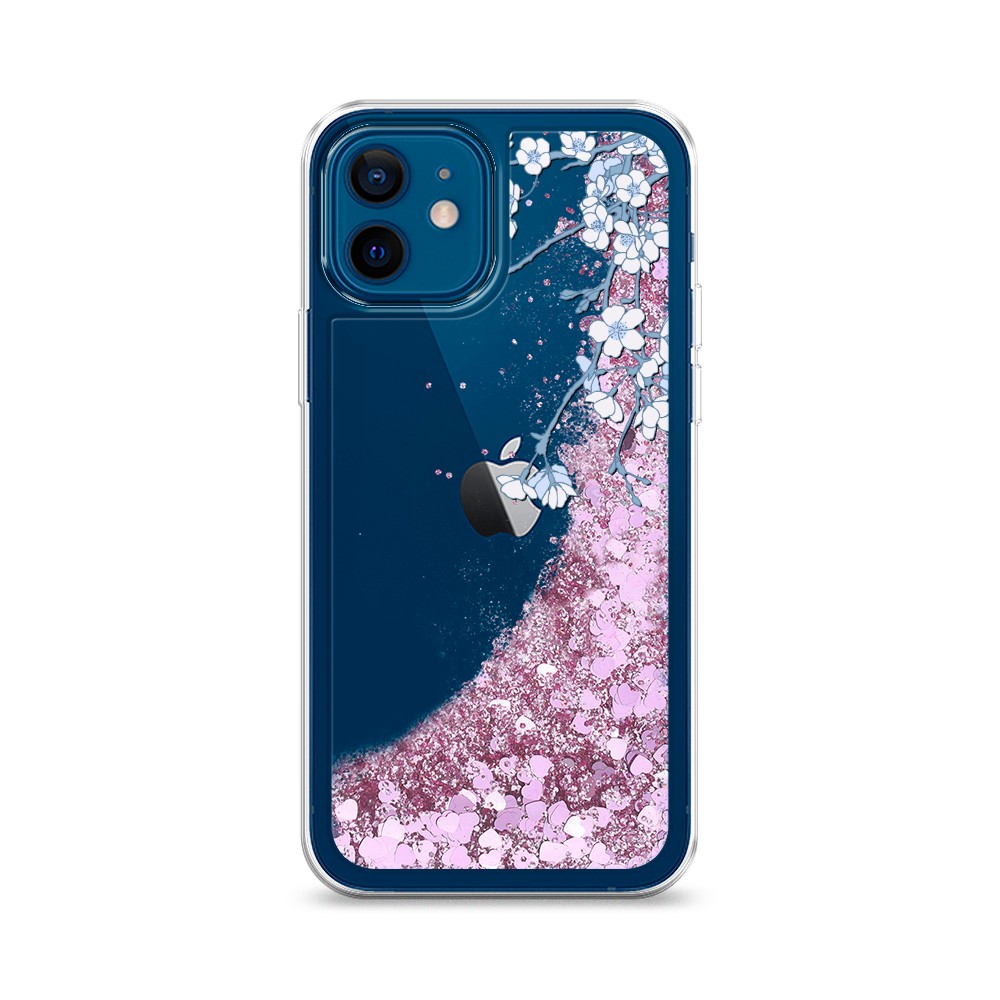

Жидкий чехол с блестками "Цветочная фантазия 3" на Apple iPhone 12, 12594-1