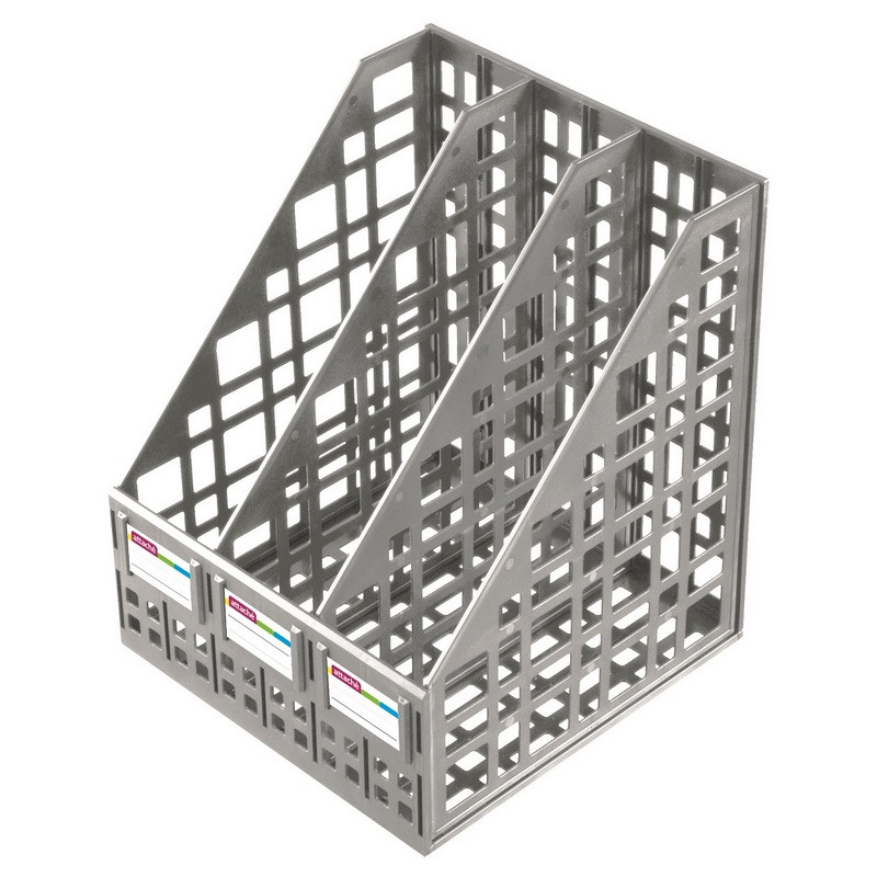 Вертикальный накопитель для бумаг Attache сборный 3 отдел 240 мм сер ЛТ80АЕ