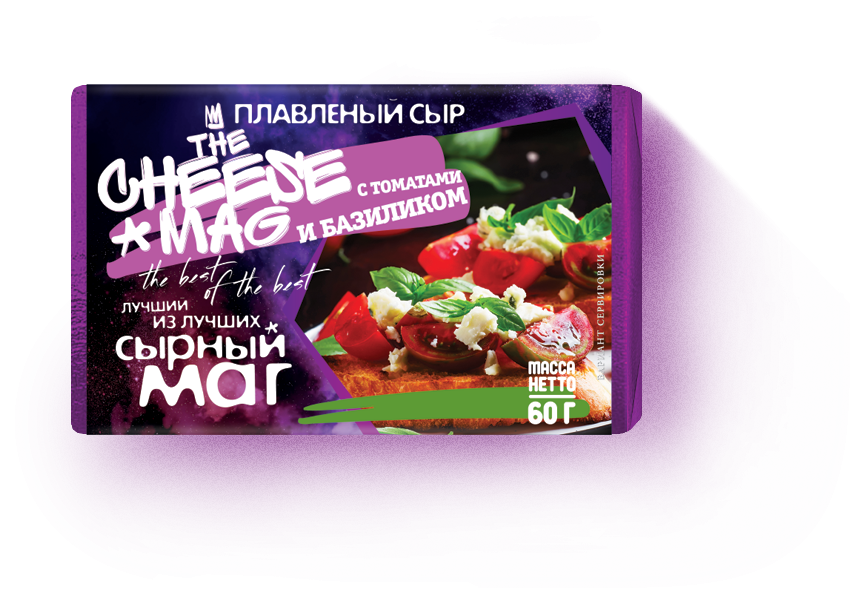 

Плавленный сыр The Cheese Mag Сырная закуска с томатом и базиликом 45% 60 г