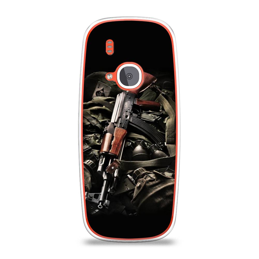 

Чехол Awog на Nokia 3310 (2017) / Нокиа 3310 (2017) "Автомат", Черный;коричневый;серый, 120550-5