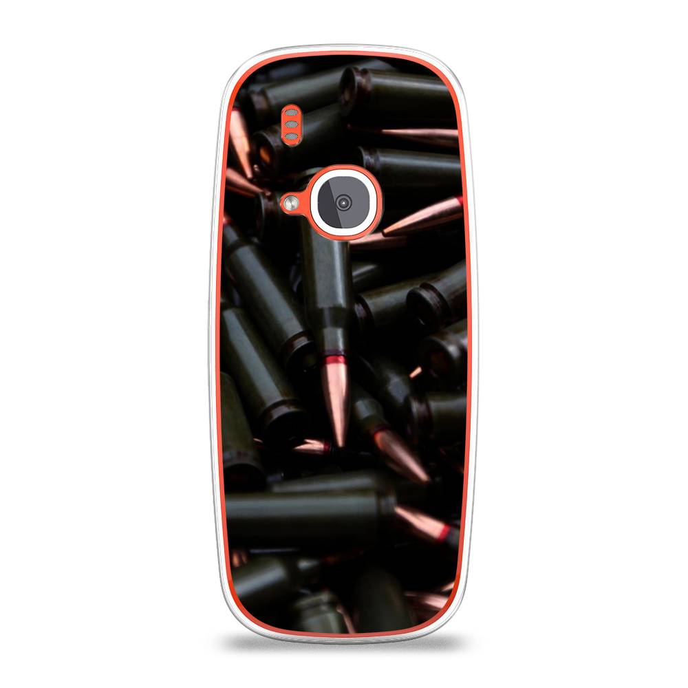 

Чехол Awog на Nokia 3310 (2017) / Нокиа 3310 (2017) "Пули черные", Черный;коричневый, 120550-5