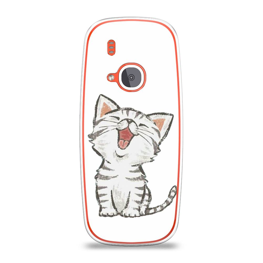 

Чехол Awog на Nokia 3310 (2017) / Нокиа 3310 (2017) "Котенок рисованный", Серый;белый, 120550-1