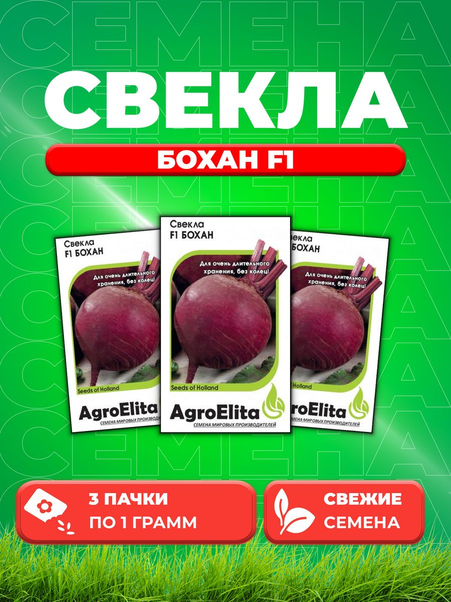 

Семена свекла AgroElita Бохан F1 1026998583-3 3 уп.