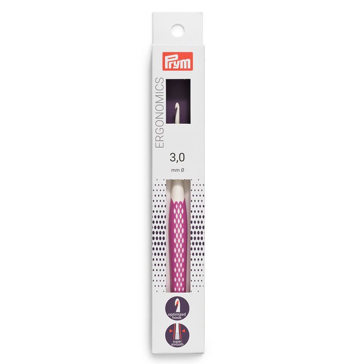 

Крючок для вязания Prym Ergonomics, пластик, d 3.0 мм, 16 см