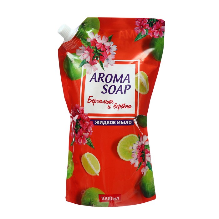 Мыло жидкое Aroma soap Бергамот и вербена дой-пак, 1 л (2 шт.)