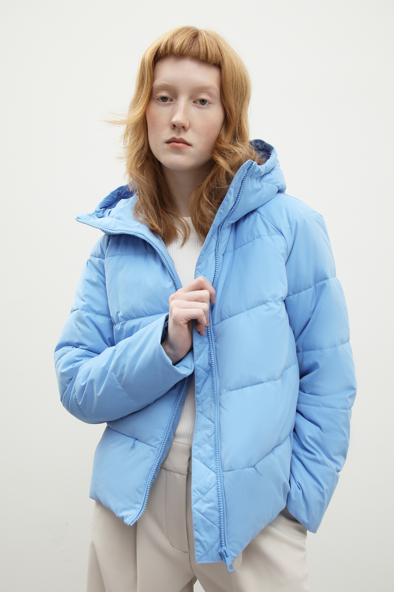 Куртка женская Finn Flare FBC110127 голубая XL