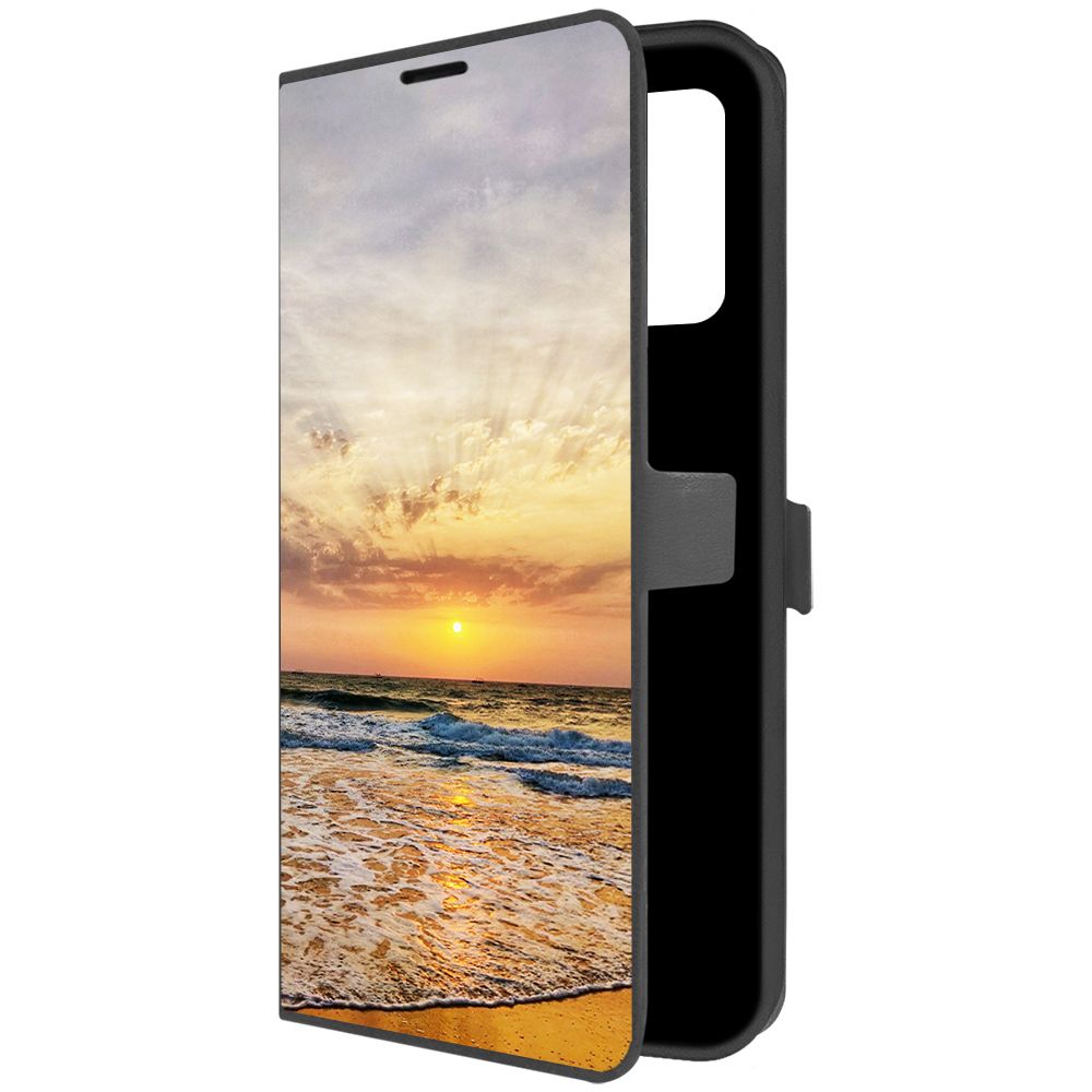 

Чехол-книжка Krutoff Eco Book для Realme C35 Индия, Пляжи Гоа (черный)