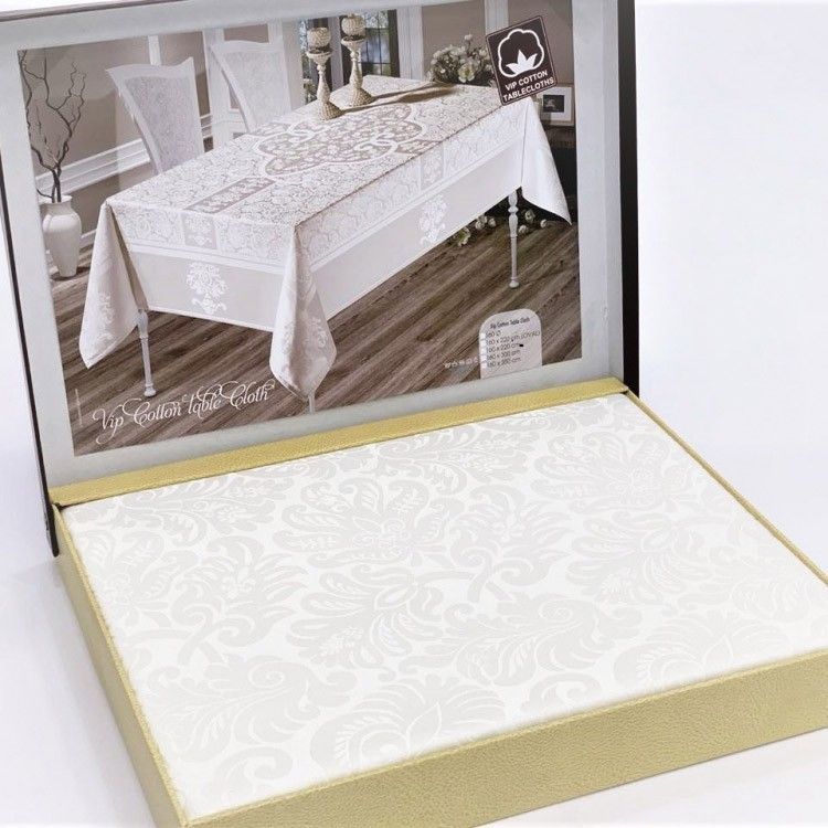 

Monalife Скатерть Карвен Vip Cotton 160*350 М 724 белый (арт. М 724)