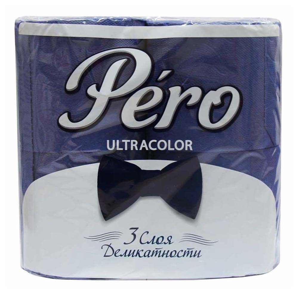

Туалетная бумага Pero Ultracolor синяя 4 шт