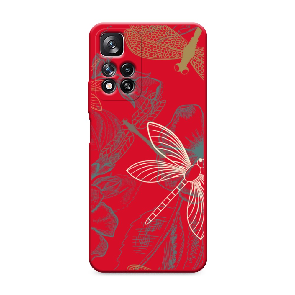 

Чехол Awog на Xiaomi Redmi Note 11 Pro "Тени стрекоз", Разноцветный, 315653-1