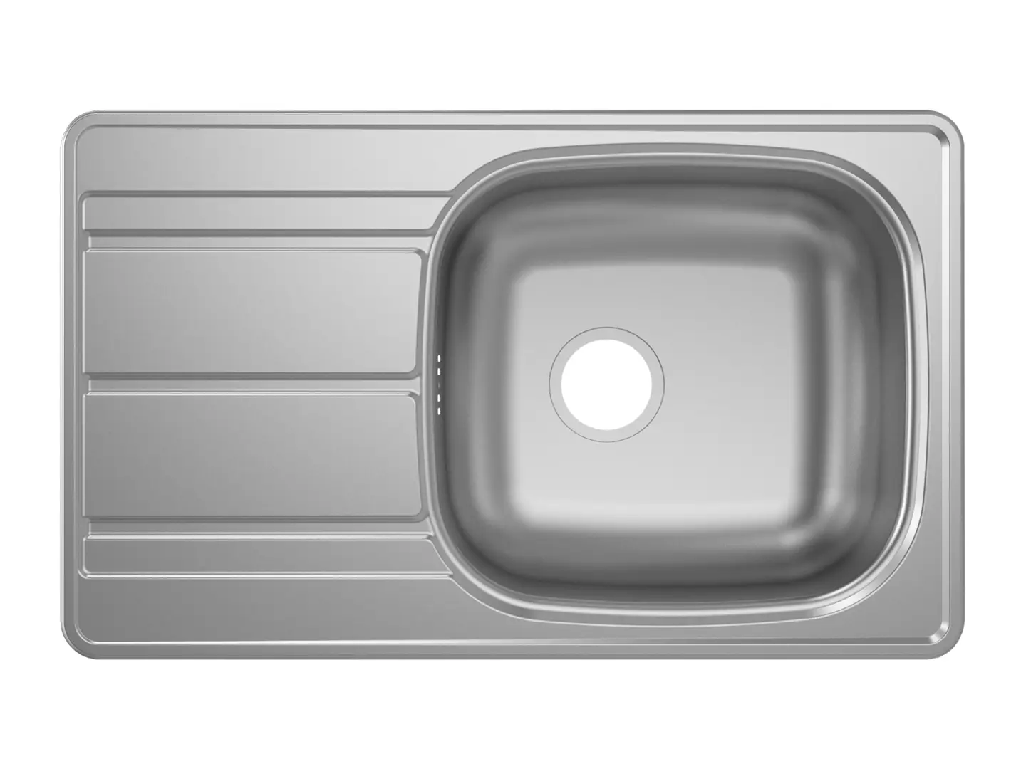 Мойка врезная Ukinox прямоугольная 78.8x17x48.8 см нержавеющая сталь цвет серый матовый