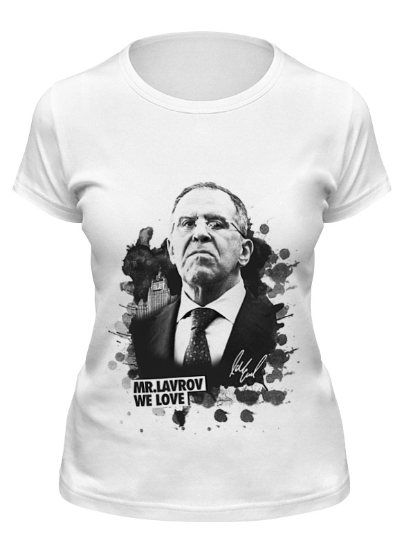 

Футболка женская Printio Mr. lavrov we love белая 2XL, Белый, Mr. lavrov we love