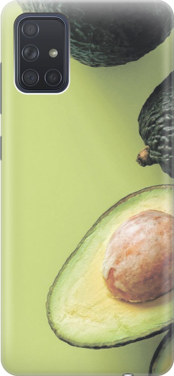 

Силиконовый чехол на Samsung Galaxy A71 с принтом "Половинка авокадо", Коричневый;черный, 7205