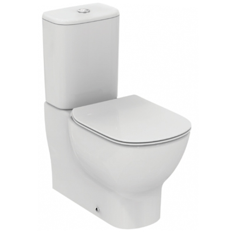 фото T008201 tesi aquablade® напольный пристенный унитаз без бачка ideal standard