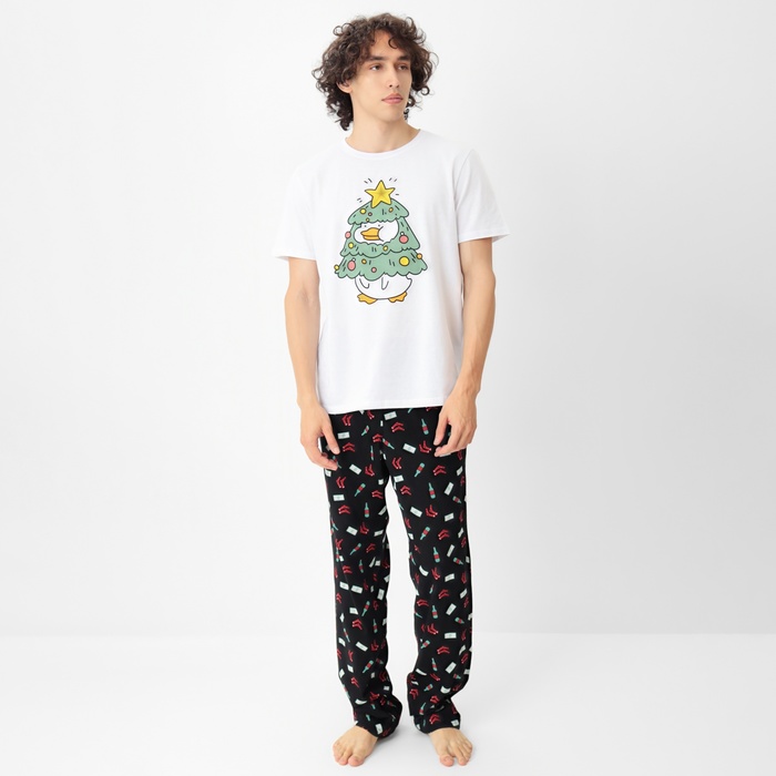 

Комплект домашний мужской KAFTAN 10480224 белый/черный 54 RU, 10480224