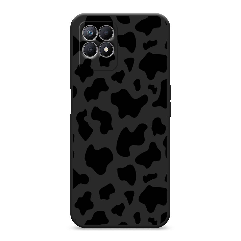 фото Матовый силиконовый чехол "пятна коровы черные" на realme 8i awog
