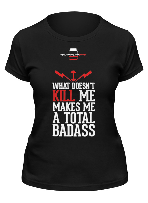 фото Футболка женская printio фитпит.рф - спортивное питание черная m