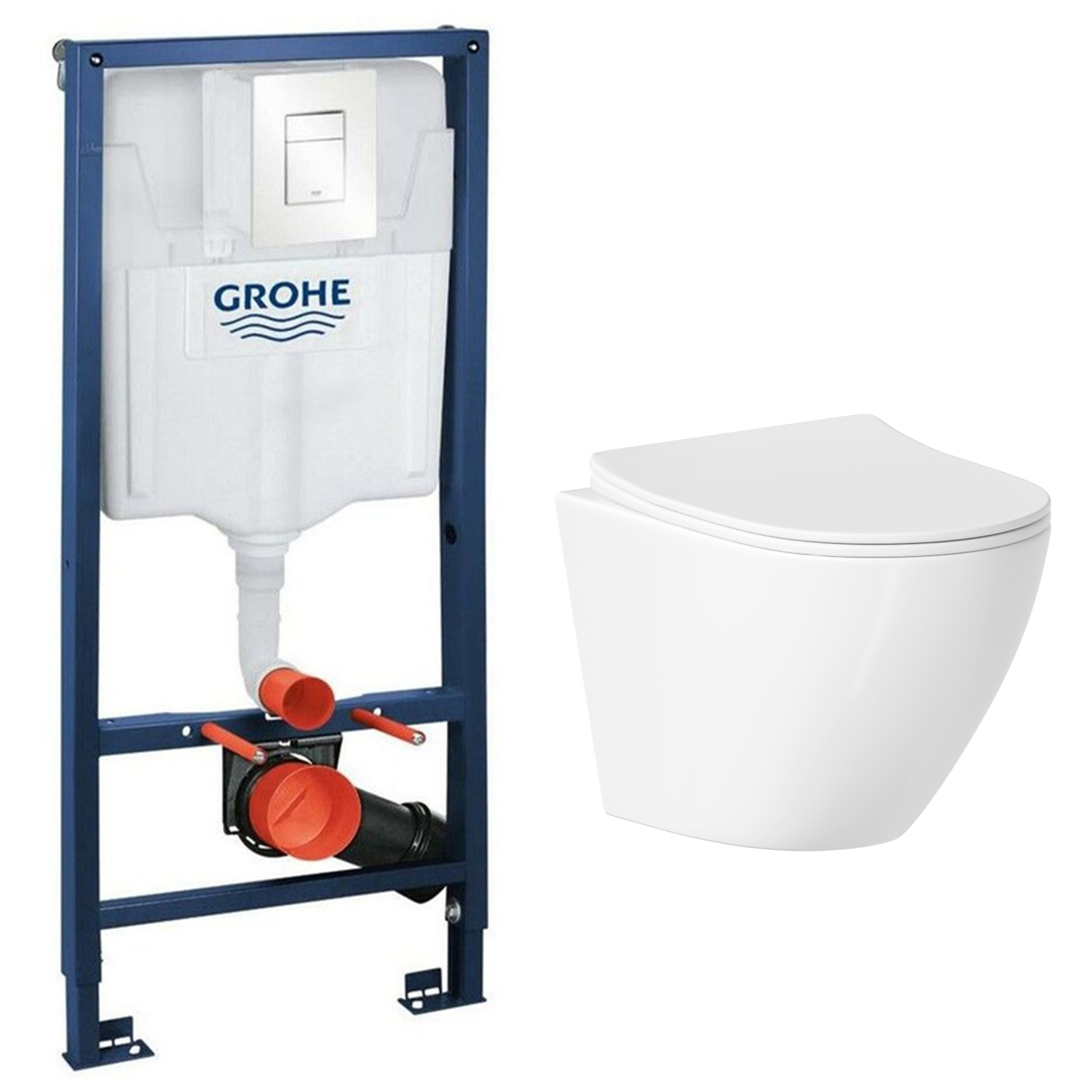 

Комплект инсталляции Grohe с унитазом Helmken 35490101 с кнопкой смыва, set.Grohe.35490101.3