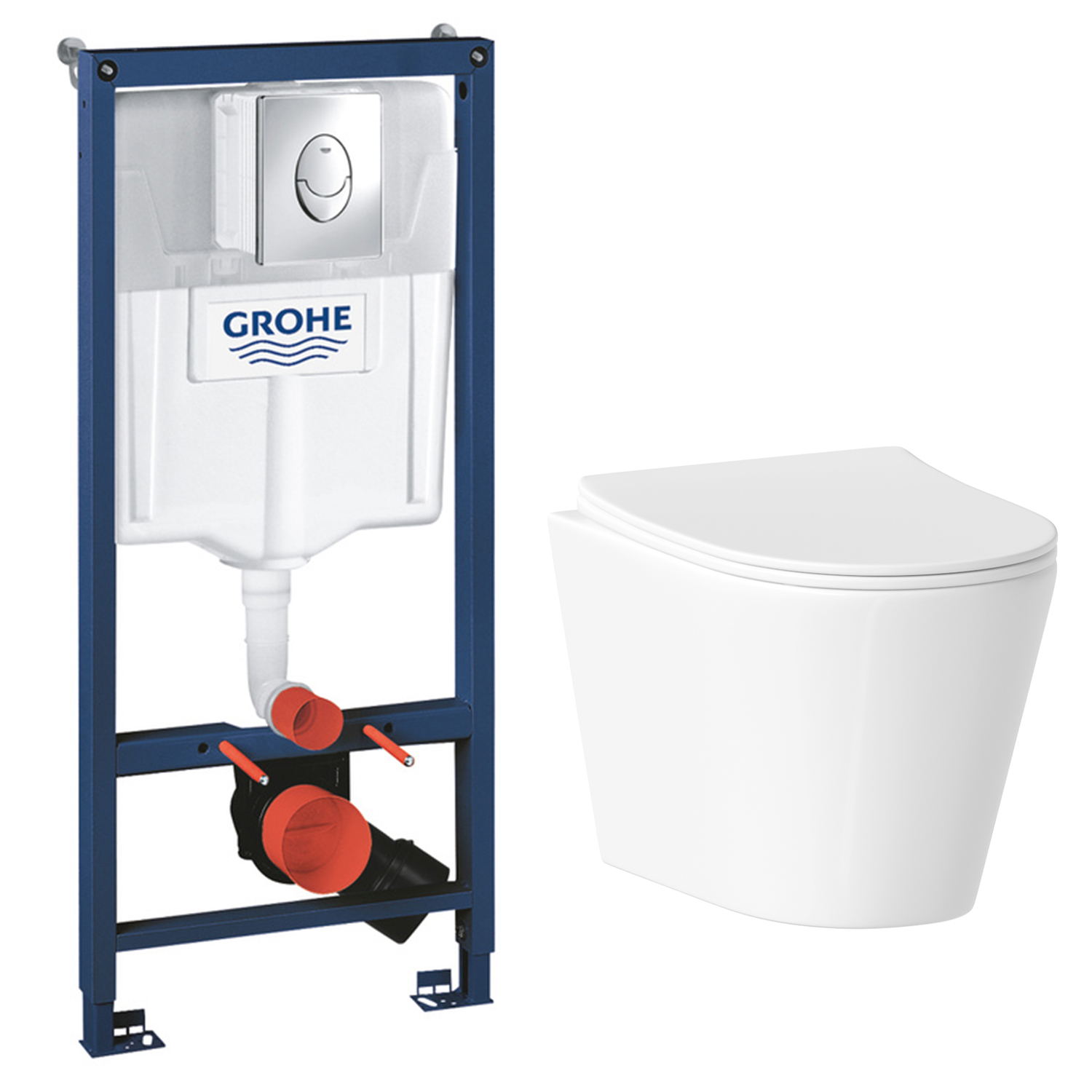 

Комплект инсталляции Grohe с унитазом Helmken 35490201 с кнопкой смыва, set.Grohe.35490201.3