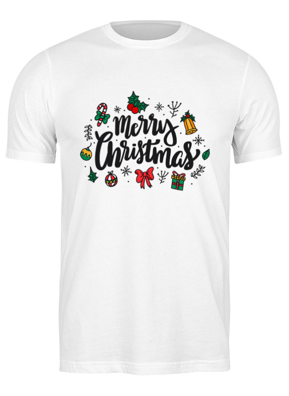 

Футболка мужская Printio Merry christmas белая XL, Белый, Merry christmas