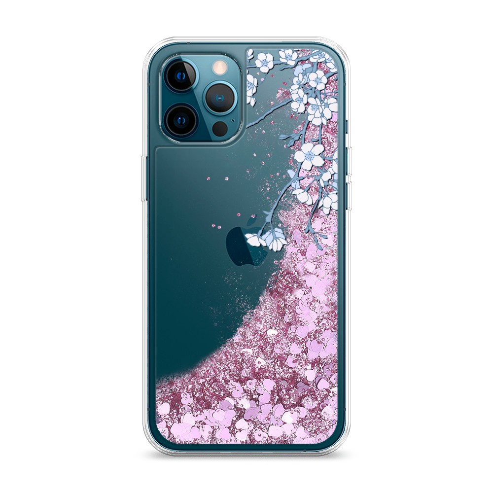 

Жидкий чехол с блестками "Цветочная фантазия 3" на Apple iPhone 12 Pro Max, 12794-1