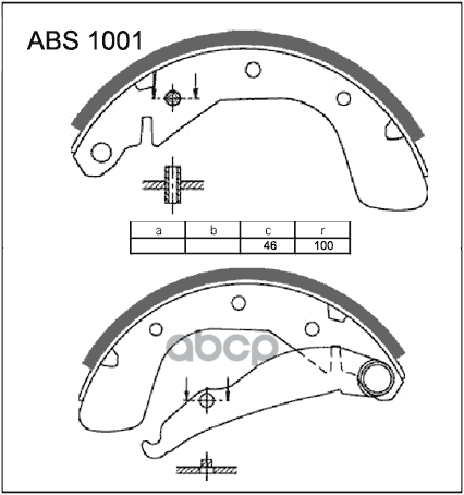 

Тормозные колодки ALLIED NIPPON барабанные задние abs1001