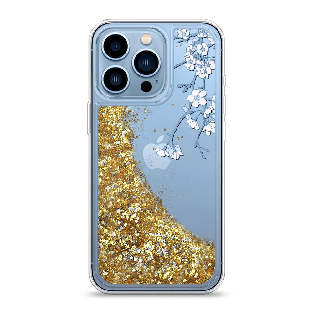 

Жидкий чехол с блестками "Цветочная фантазия 3" на Apple iPhone 13 Pro, 14390-1