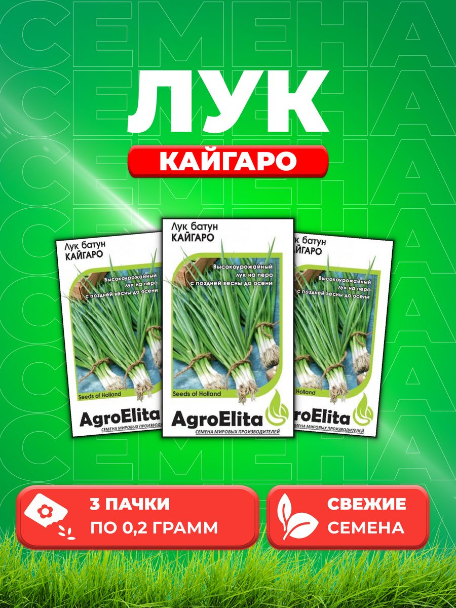 

Семена Лук батун Кайгаро, 0,2г, AgroElita, Enza Zaden (3уп)