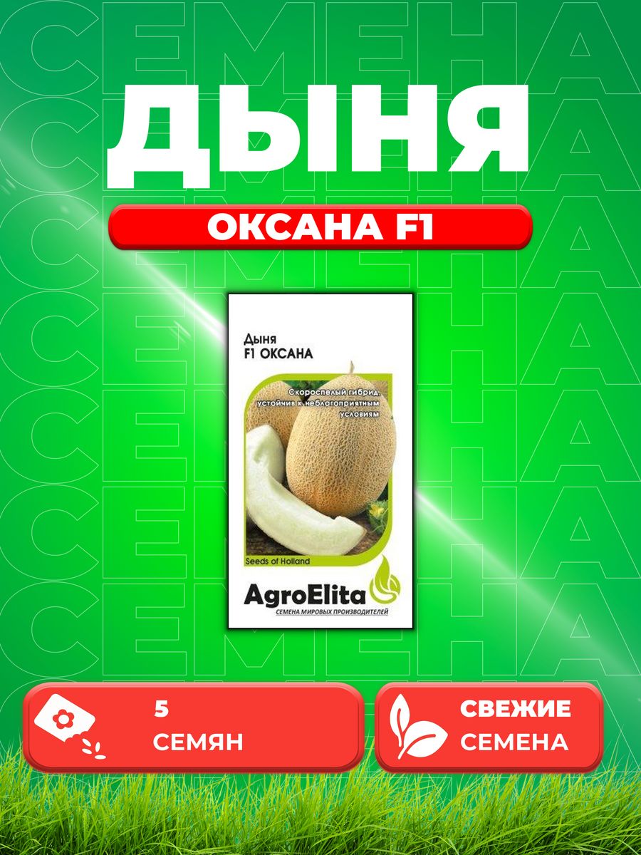 Семена Дыня Оксана F1, 5шт, AgroElita, Enza Zaden