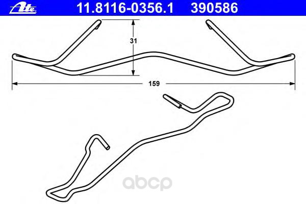 11.8116-0356.1_ремк-т тормозных колодок citroen c4, peugeot 3008/5008, volvo s60/v70 01>