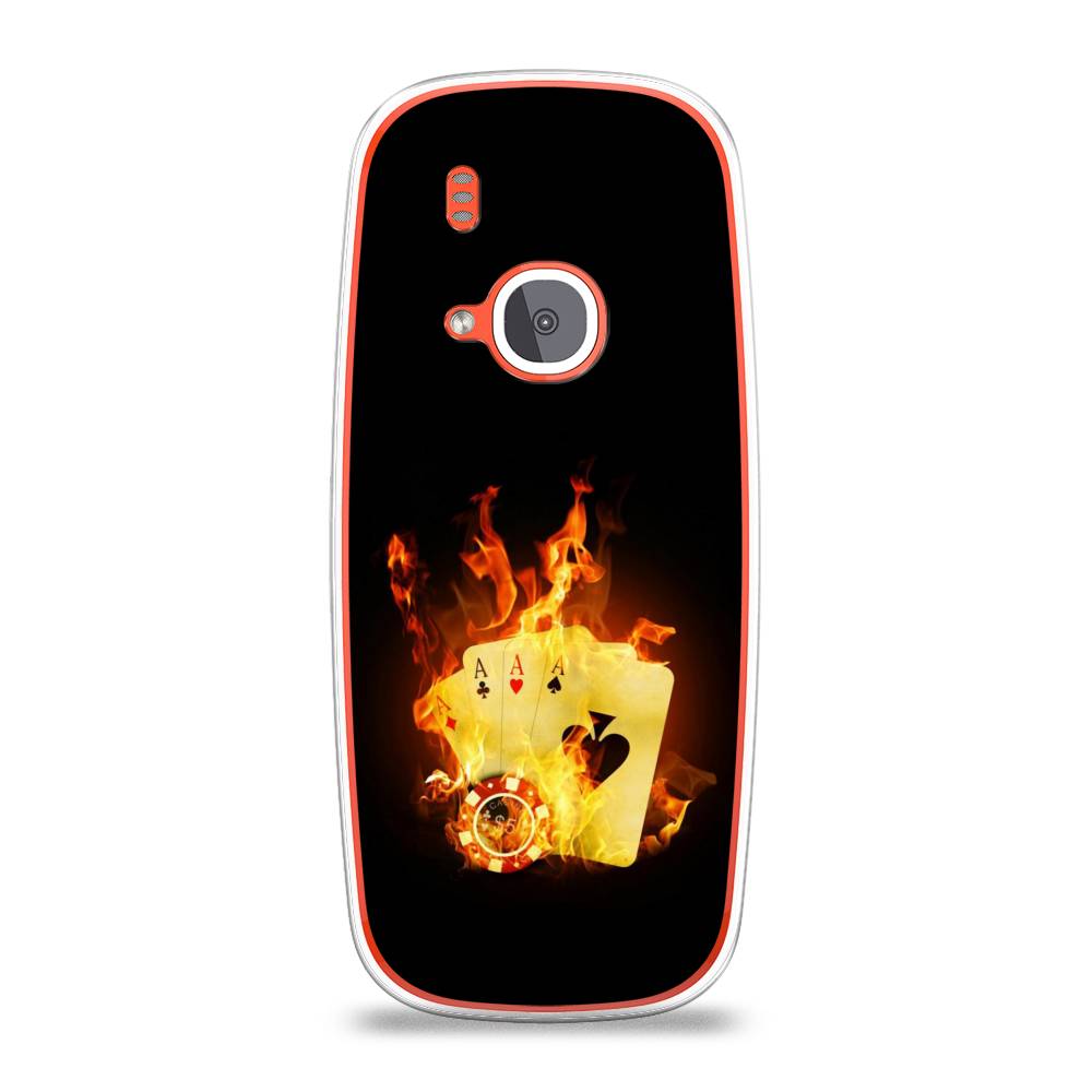 

Чехол Awog на Nokia 3310 (2017) / Нокиа 3310 (2017) "Горящие карты", Черный;оранжевый, 120550-9
