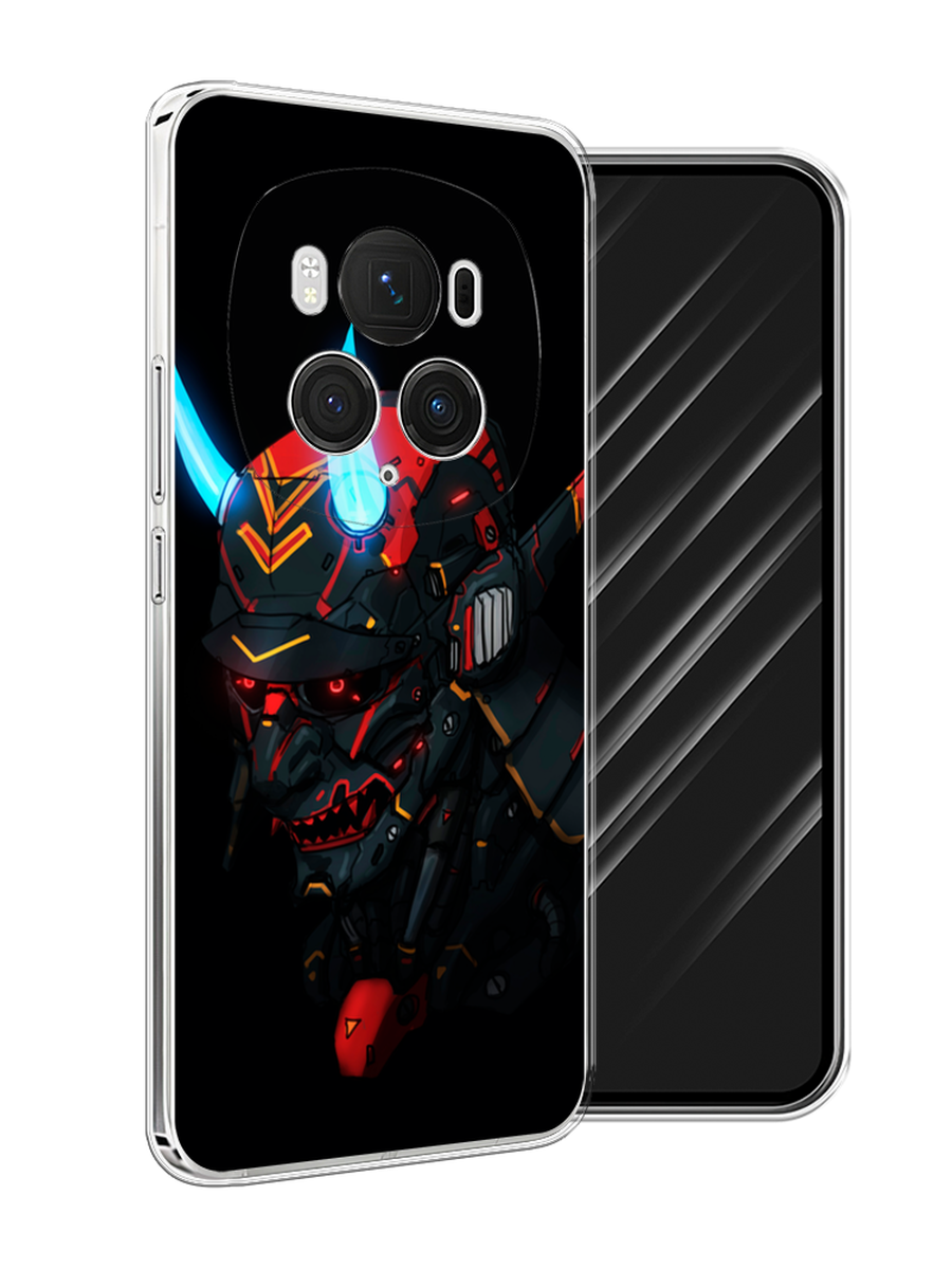 

Чехол Awog на Honor Magic 6 Pro "Неоновый самурай", Черный;красный;голубой, 6123750-1
