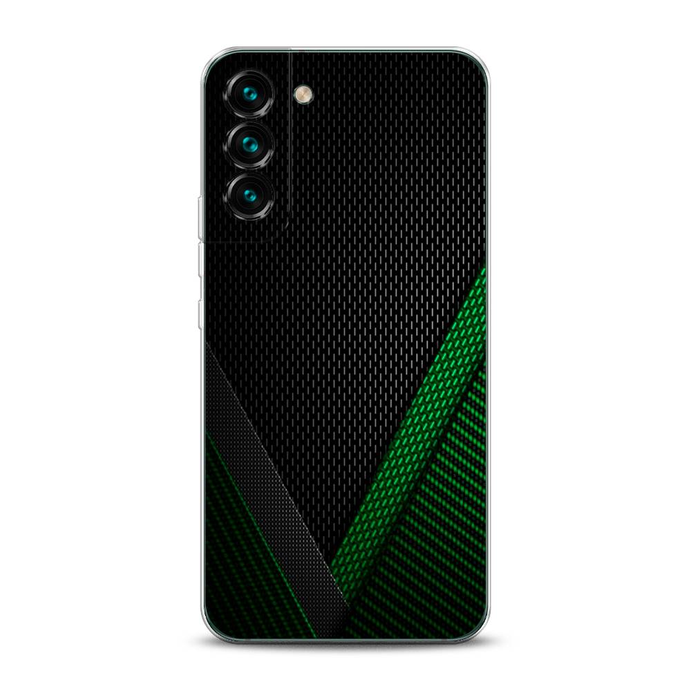 фото Чехол awog "зеленый карбон" для samsung galaxy s22