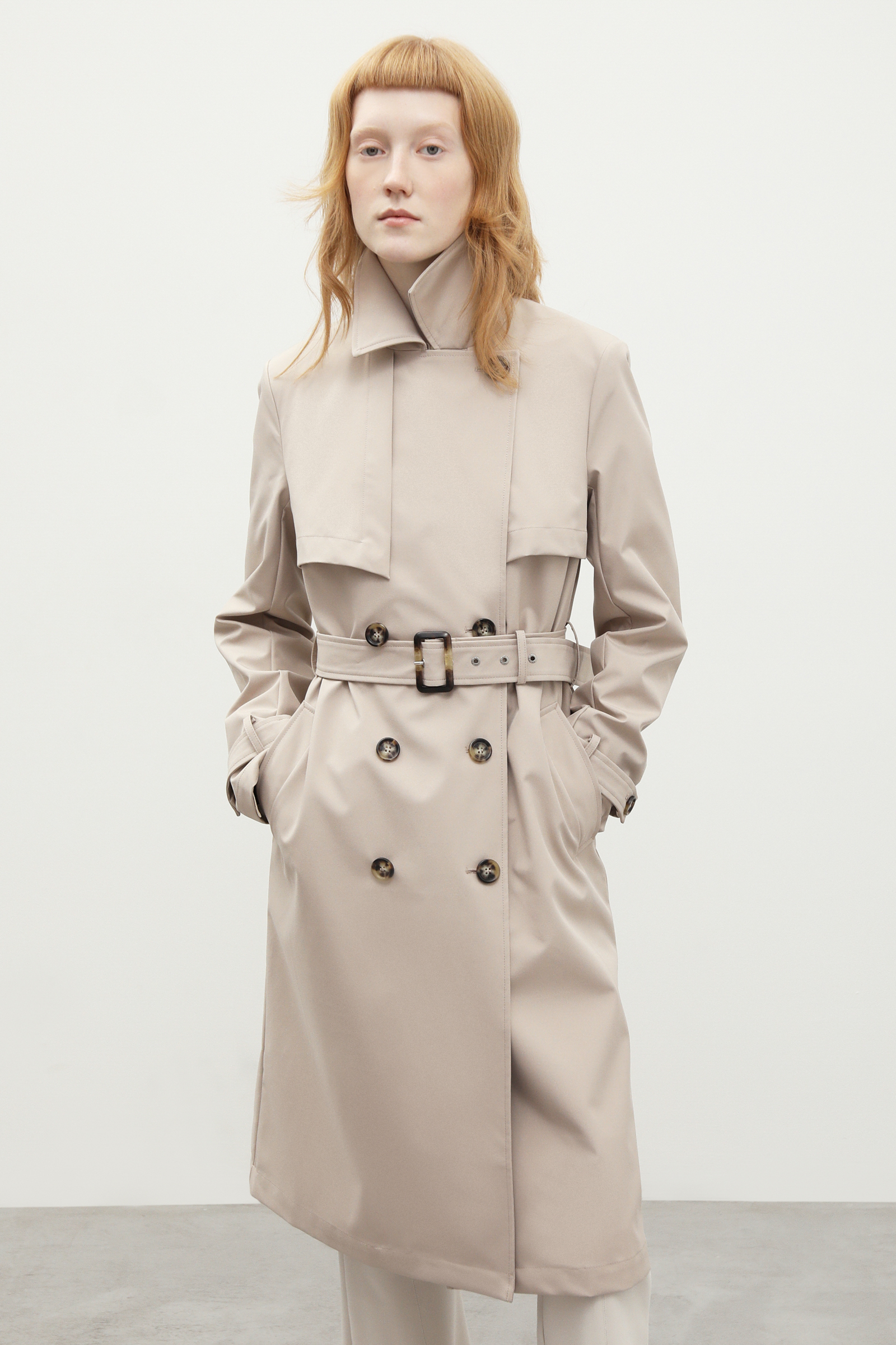 

Тренч женский Finn Flare FBC11039 бежевый XS, FBC11039