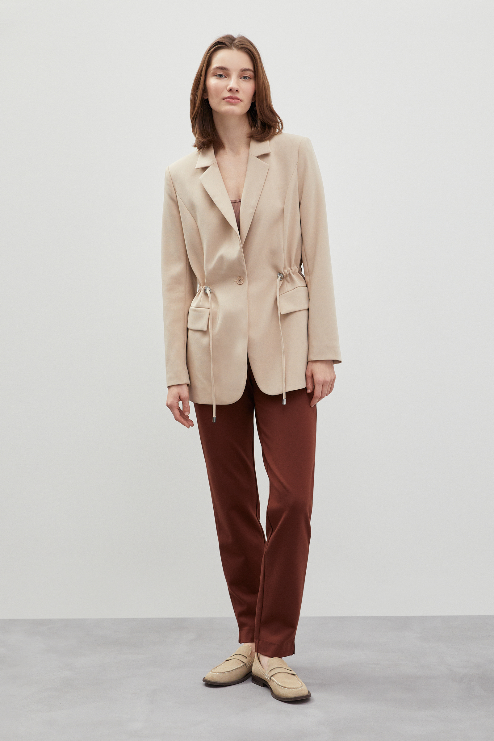 

Брюки женские Finn Flare FBC11080 коричневые M, Коричневый, FBC11080