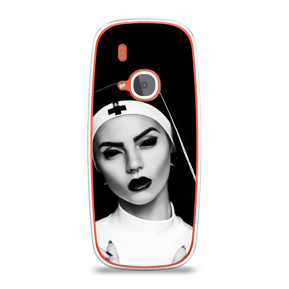 

Чехол Awog на Nokia 3310 (2017) / Нокиа 3310 (2017) "Черная монашка", Серый;черный, 120550-9