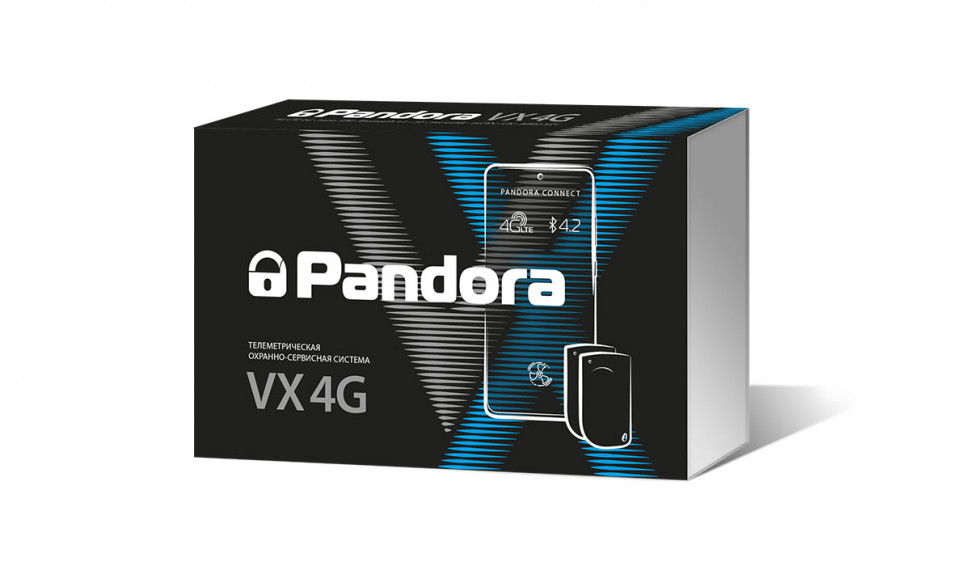 фото Автосигнализация pandora vx-4g v2 (автозапуск, gsm, bluetooth 5.0) с чехлом для метки