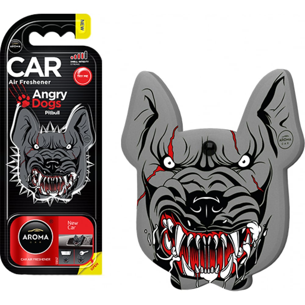 Полимерный ароматизатор AROMA CAR ANGRY DOGS New Car 83184 573₽