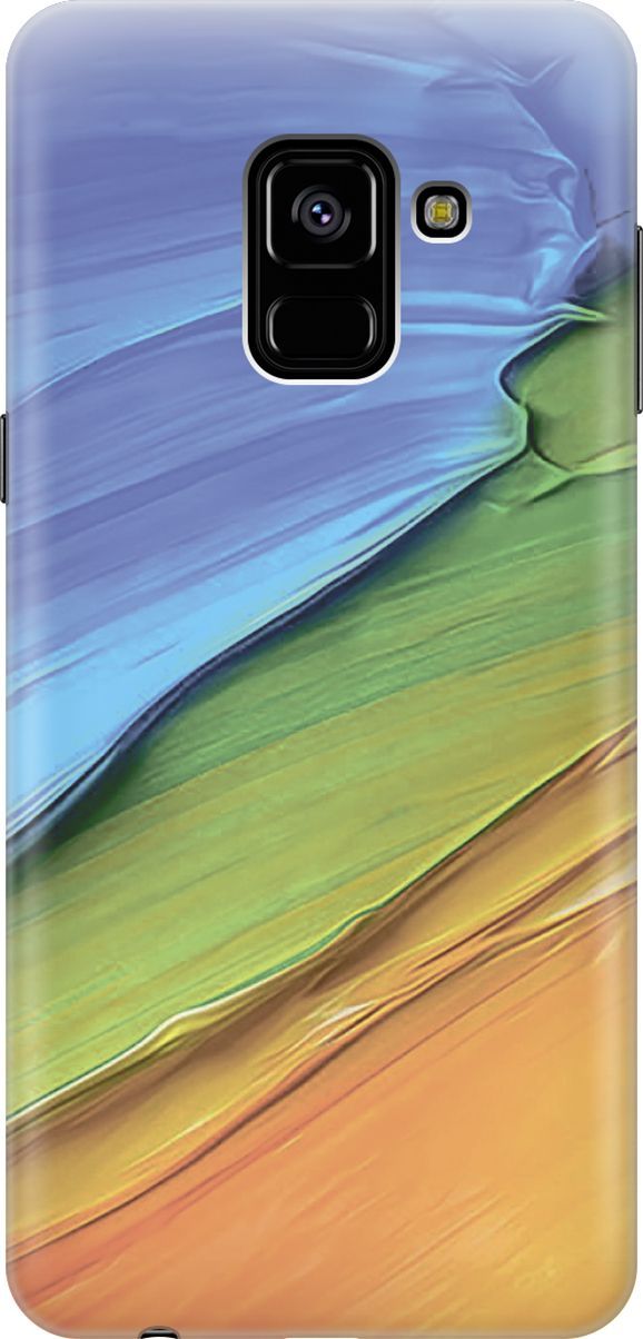 

Чехол на Samsung Galaxy A8 (2018) с принтом "Желто-синие ткани", Голубой;оранжевый, 7215