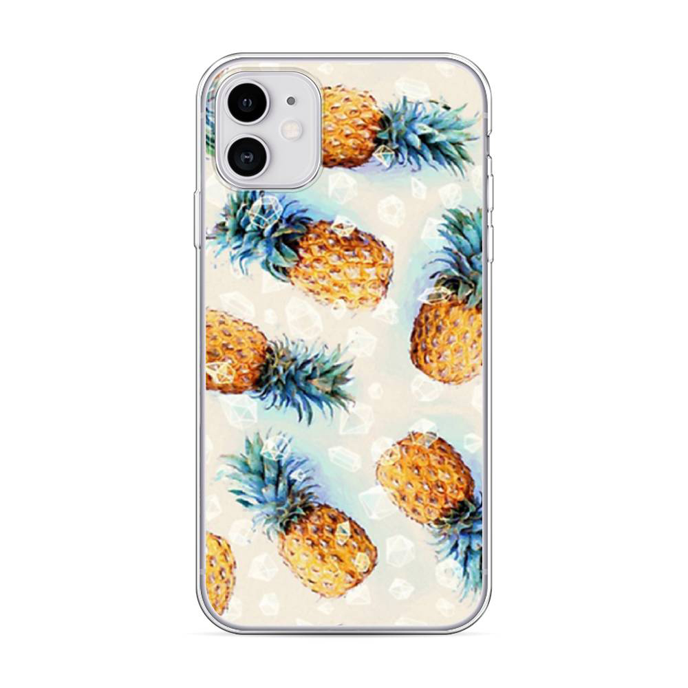 фото Чехол awog для apple iphone 11 "ананасы"