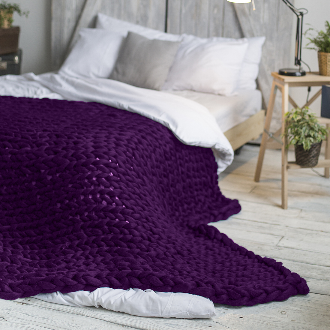 

Dome Толстая пряжа Hygge Dome (100% шерсть) 140х200 Фиолетовый