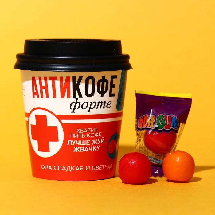 

Жевательные резинки Фабрика Счастья антикофе в стакане 28 г