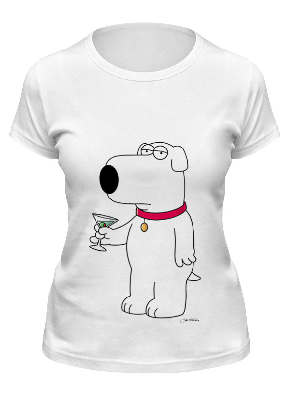 

Футболка женская Printio Brian griffin белая M, Белый, Brian griffin