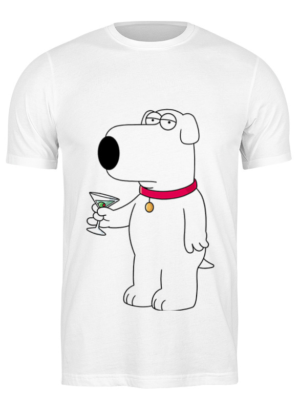 

Футболка мужская Printio Brian griffin белая M, Белый, Brian griffin
