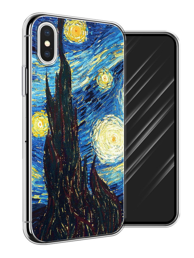 

Чехол Awog на Apple iPhone XS (10S) / Айфон XS (10S) "Ван Гог Звездная ночь", Разноцветный, 11850-9