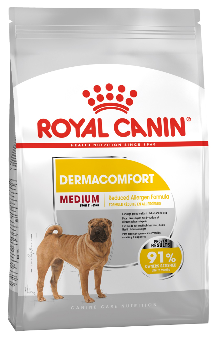 

Сухой корм для взрослых собак средних пород Royal Canin Medium Dermacomfort, 3 кг