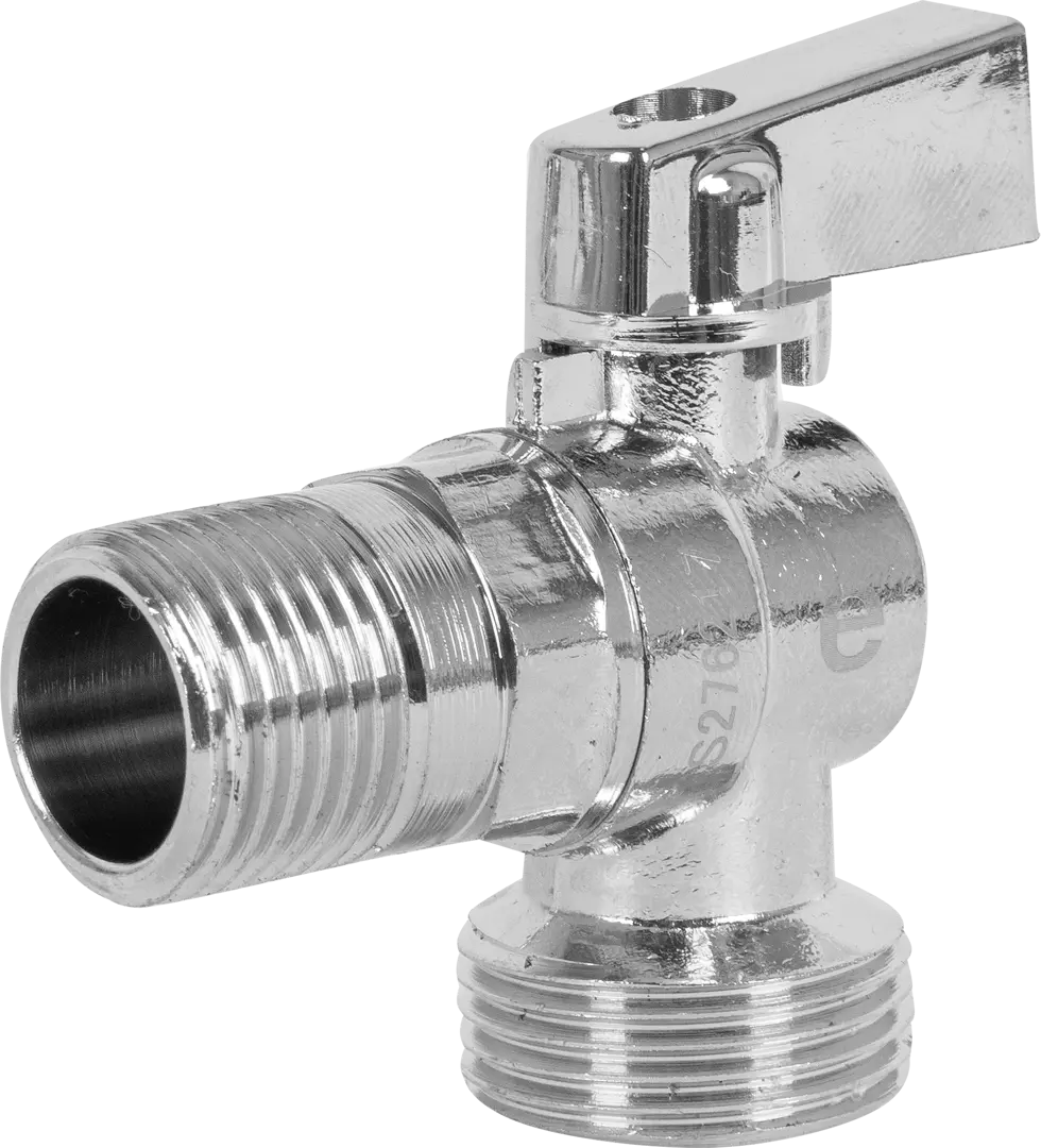 фото Кран шаровой equation угловой 1/2"х3/4" наружная резьба хромированный