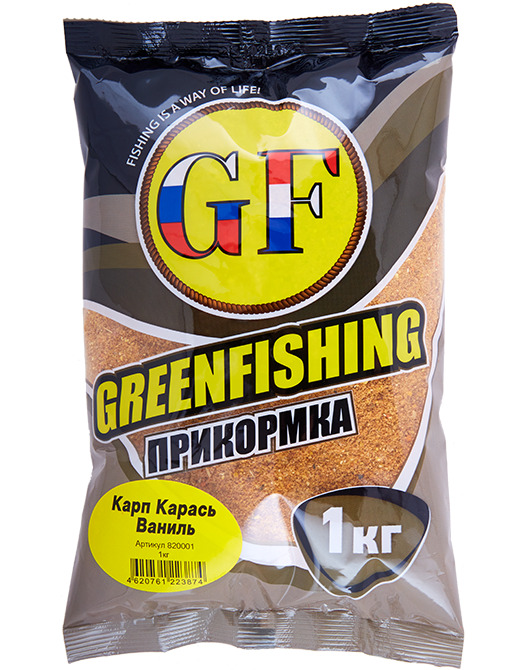 

Прикормка GreenFishing GF Карп-Карась Ваниль 1 кг, 820001, Бежевый, NEW