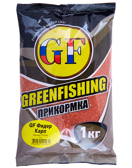 Прикормка GreenFishing GF Фидер Карп 1 кг, 777010